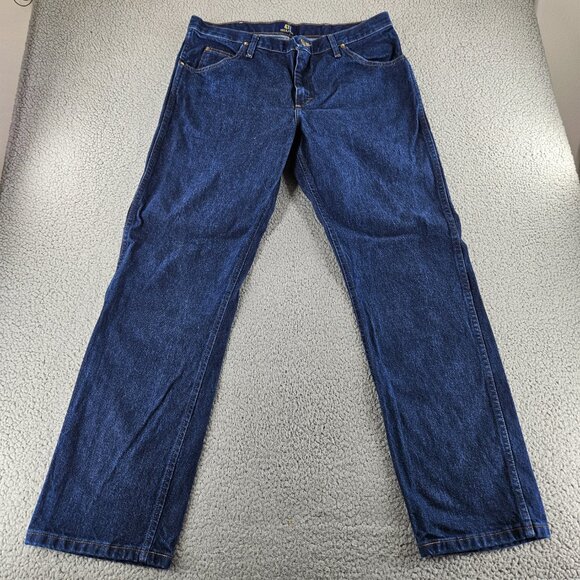 Wrangler Jeans Mens 38x32 Blue Regular Fit 47MWZPW Western Cowboy Cut Work Pants - Picture 2 of 15